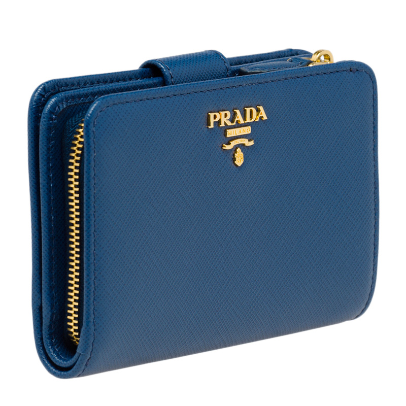 NEW PRADA WALLETS 1ML225 QWA F0016 SHORT BUTTON WALLET