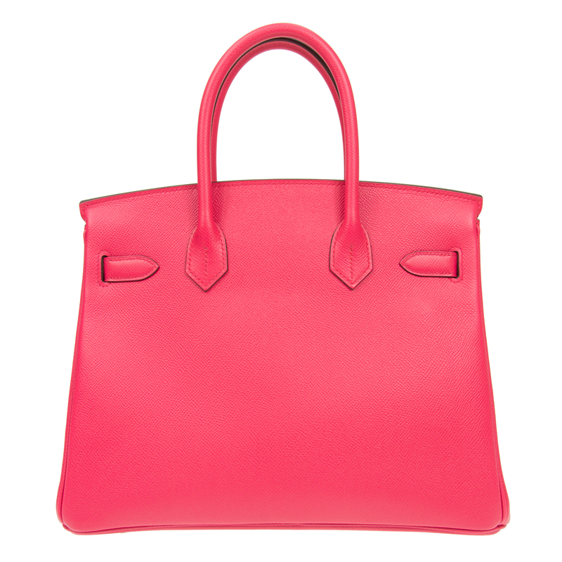NEW HERMES HANDBAGS BIRKIN 30 I6 HANDBAG ROSE EXTREME Celebrity standing