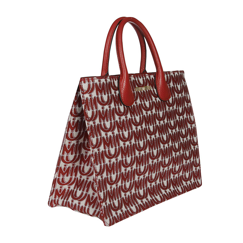 NEW MIU MIU HANDBAGS 5BG156 2CAG F0ZFB PVC RED/WHITE
