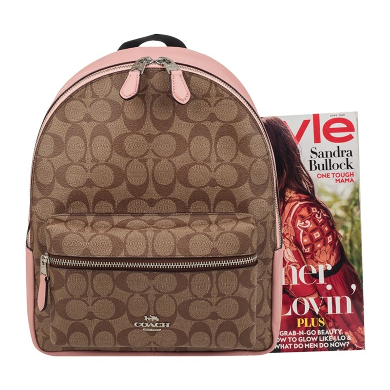 NEW COACH BACKPACK F32200 SVAVK LEATHER PINK BROWN