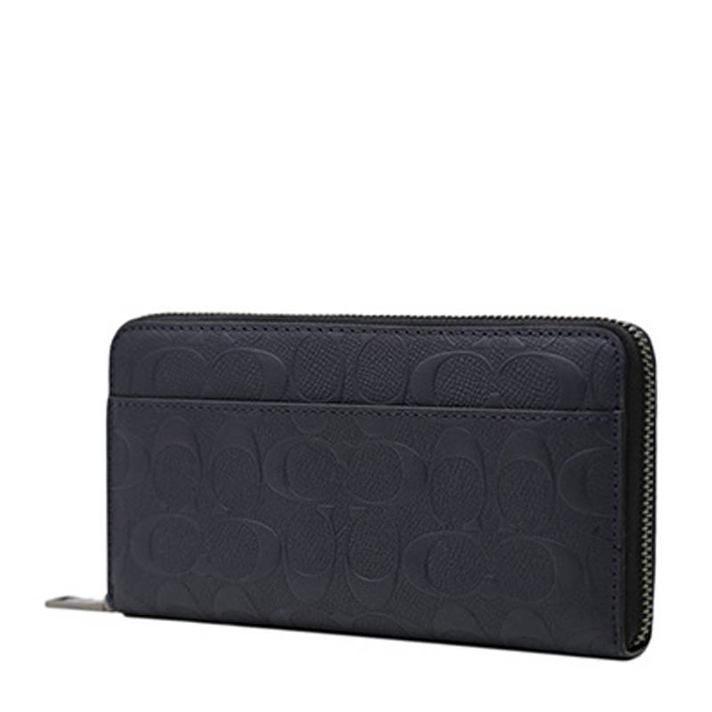 NEW COACH WALLETS F58113 BLK LONG ZIPPER WALLET Celebrity standing