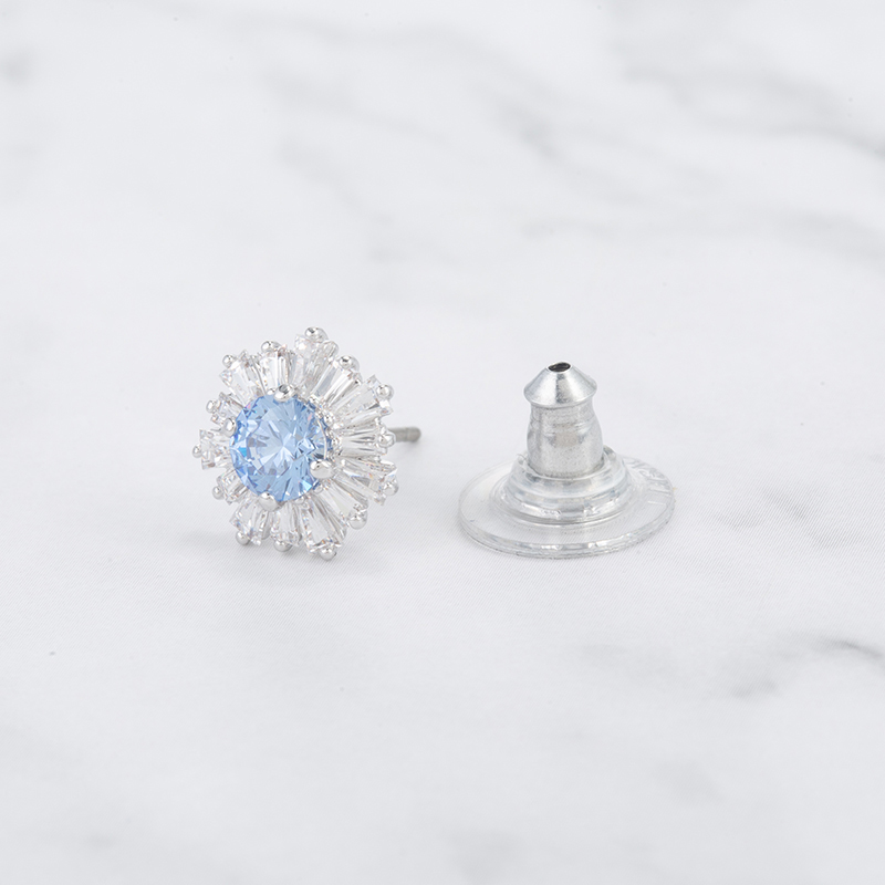 スワロフスキー Swarovski Sunshine ピアス 5536741 Buy Swarovski Sunshine Pierced Earrings, Blue, Rhodium plated