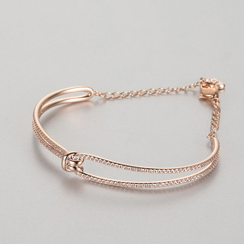 Swan Bangle Rose Gold Price Bracelet Swarovski Vòng Đeo Tay Nữ