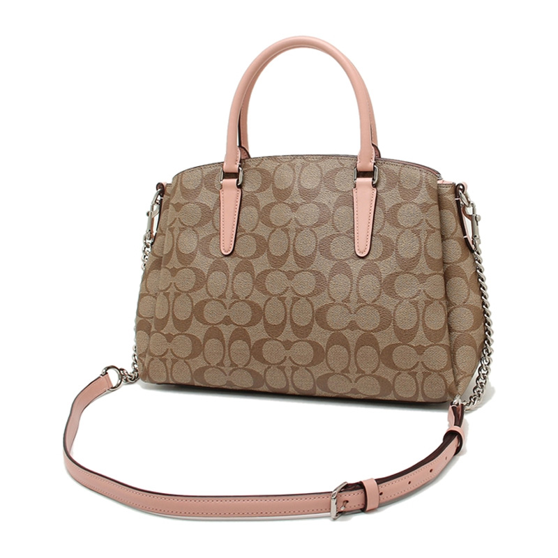 NEW COACH HANDBAGS F29683 SVAVK PVC BROWN Celebrity standing