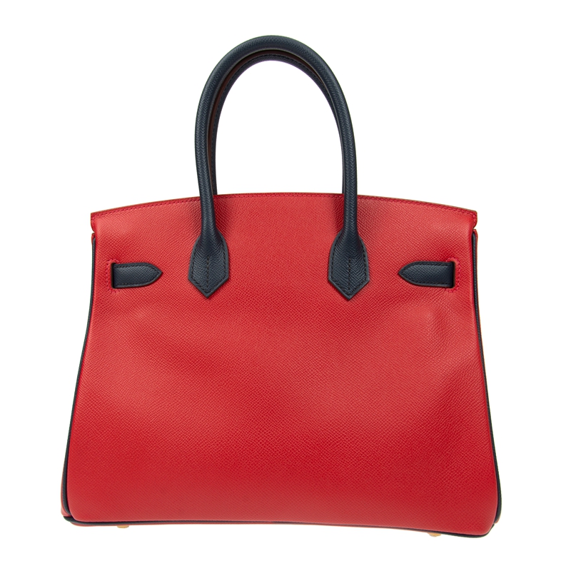 NEW HERMES HANDBAGS BIRKIN 30 Q5/76 HANDBAG ROUGE CASAQUE