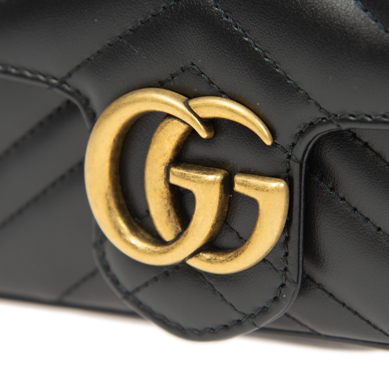 GUCCI｜POUCHES (476433 DTDCT 1000) Buy Gucci GG Marmont Matelassé Leather Super Mini Bag 'Black