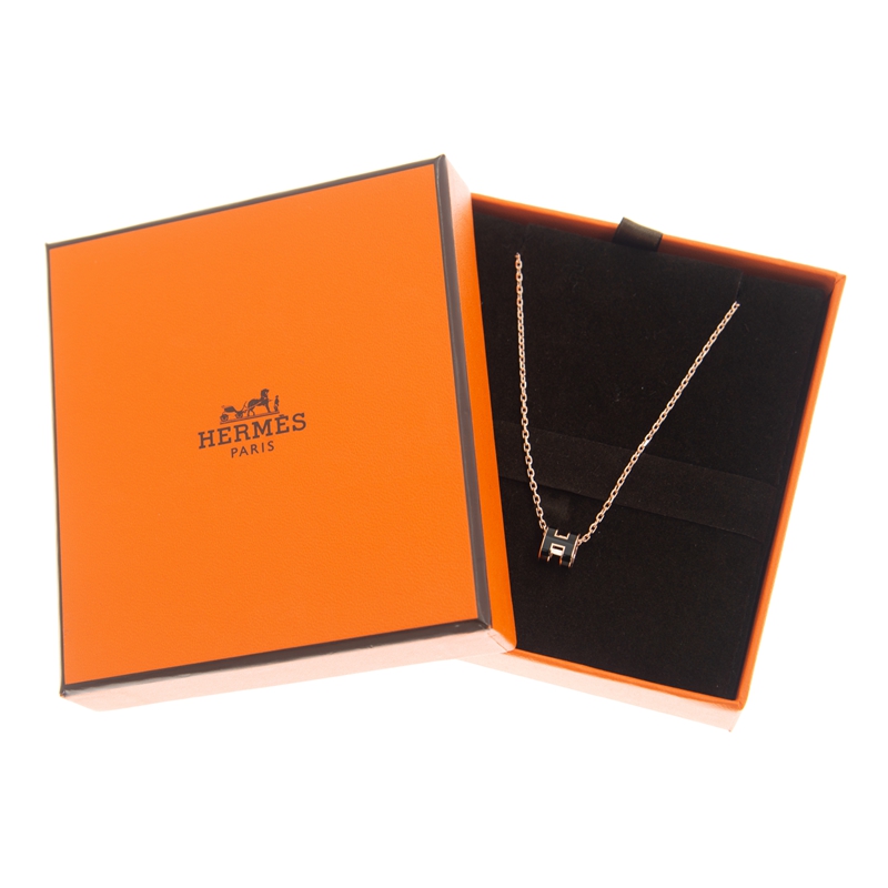 HERMES エルメス ネックレス NECKLACE MINI H LOGO GP/89-