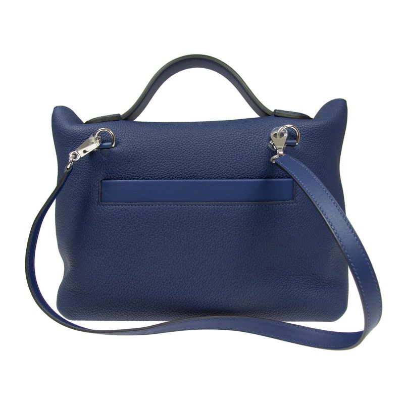 全新HERMES 愛馬仕手袋2424-29CM 73/P9 單肩包/手提包寶石藍