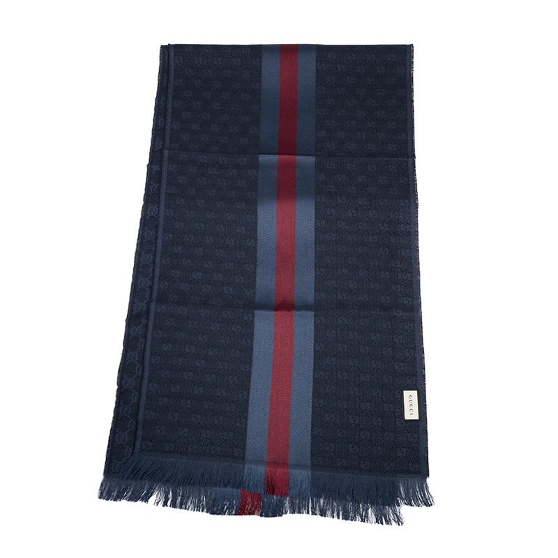 スカーフ GUCCI SCARF (8123173GAC0 9165) GG cashmere scarf in white and brown | GUCCI® US