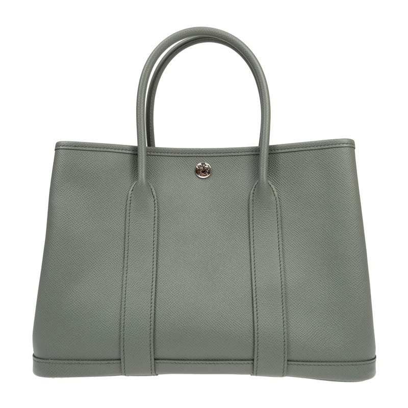 NEW HERMES BAGS GARDEN PARTY 30 63 HANDBAG VERT AMANDE