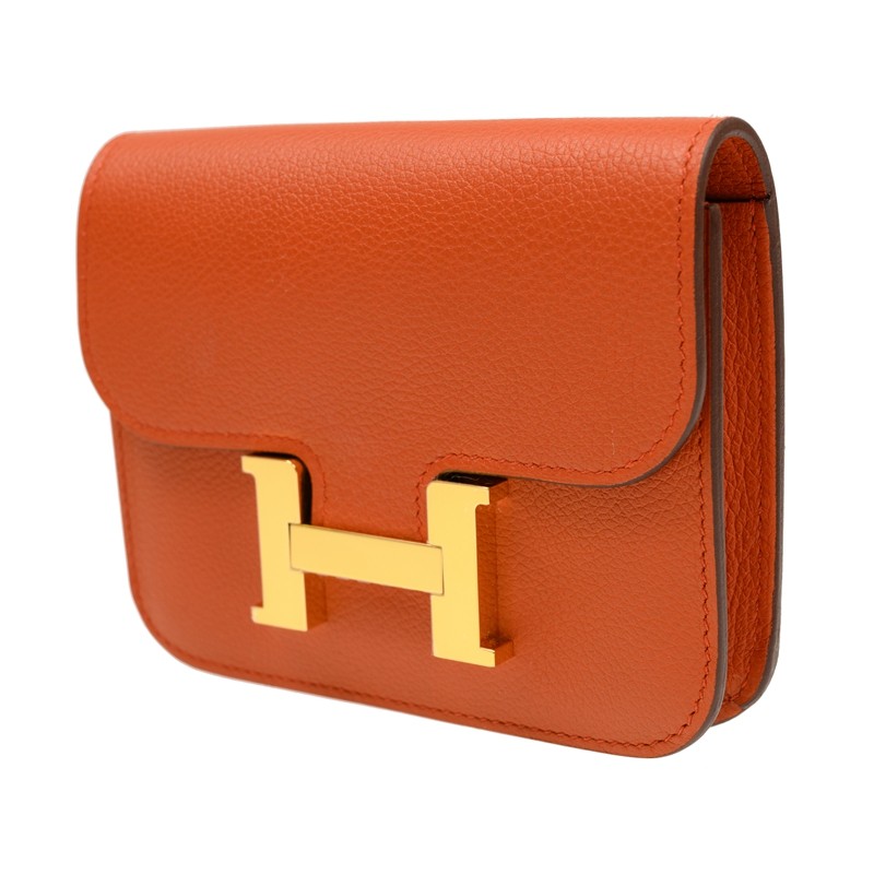 NEW HERMES WALLETS CONSTANCE SLIM AG (R1/9T) EVERCOLOR GP SHORT
