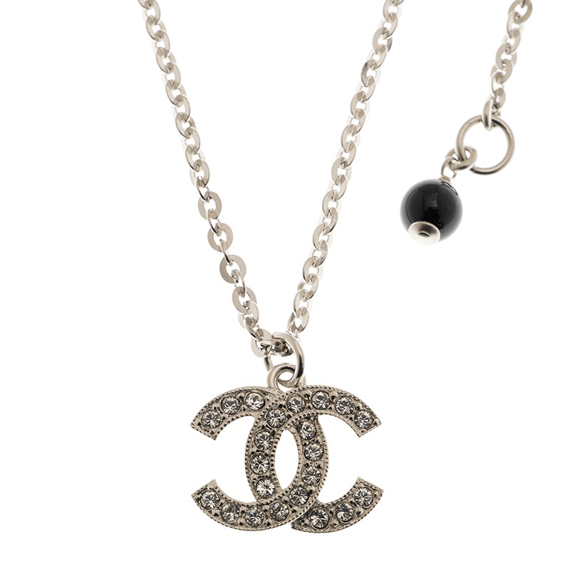 NEW CHANEL NECKLACE AB7721 SS SILVER METAL