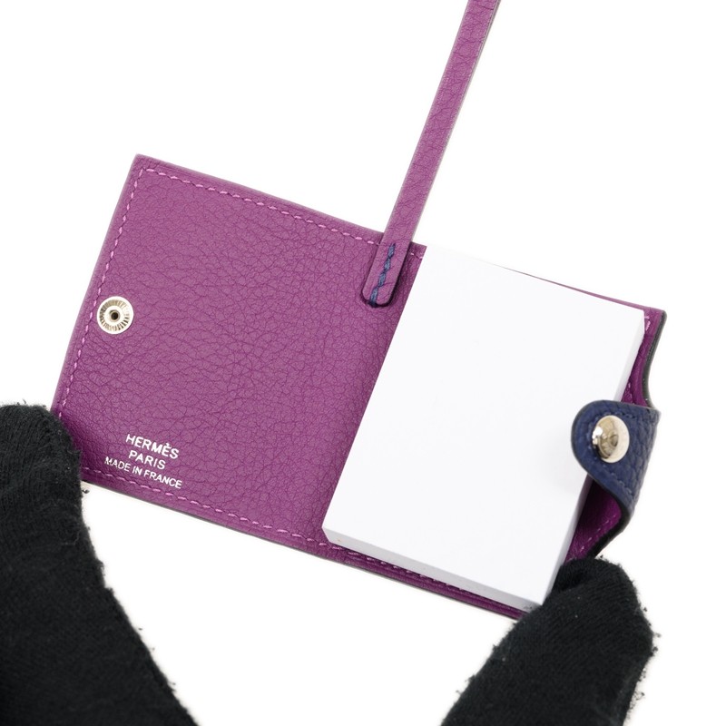 NEW HERMES ULYSSE NANO CHARM BLUE/PINK TOGO LEATHER PINK/BLUE