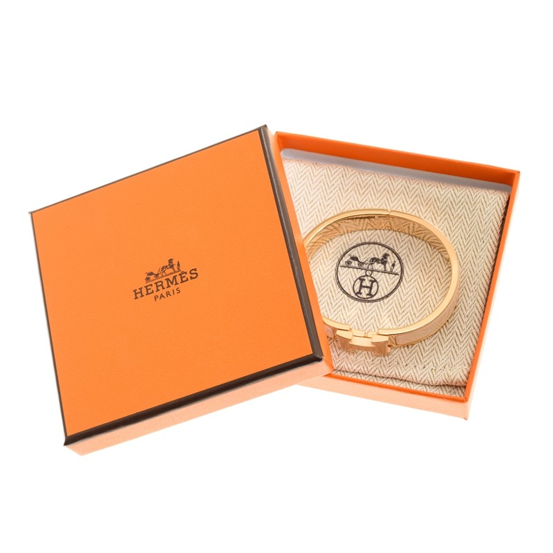 HERMES エルメス ブレスレット BRACELET H 85 PG SMALL (CREME