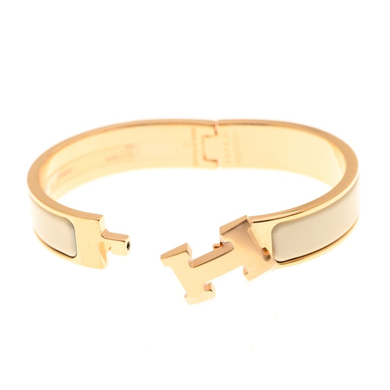 HERMES エルメス ブレスレット BRACELET H 85 PG SMALL (CREME