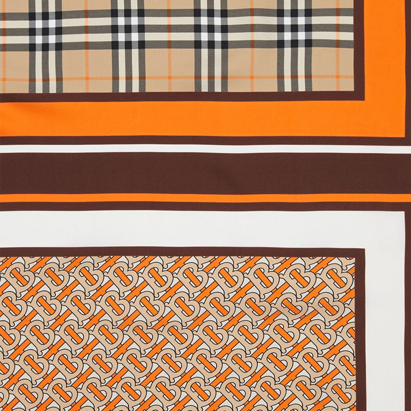 NEW BURBERRY SCARFS 8026542 SILK ORANGE