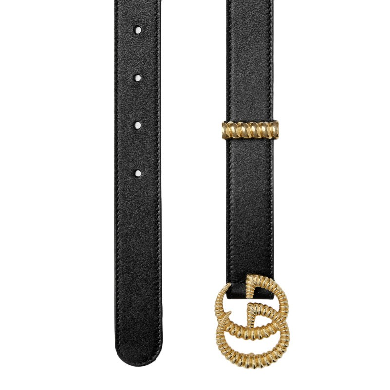 GUCCI｜BELTS (524103 AP00G 1000) NEW GUCCI BELTS 524103 AP00G 1000 CALFSKIN 75CM