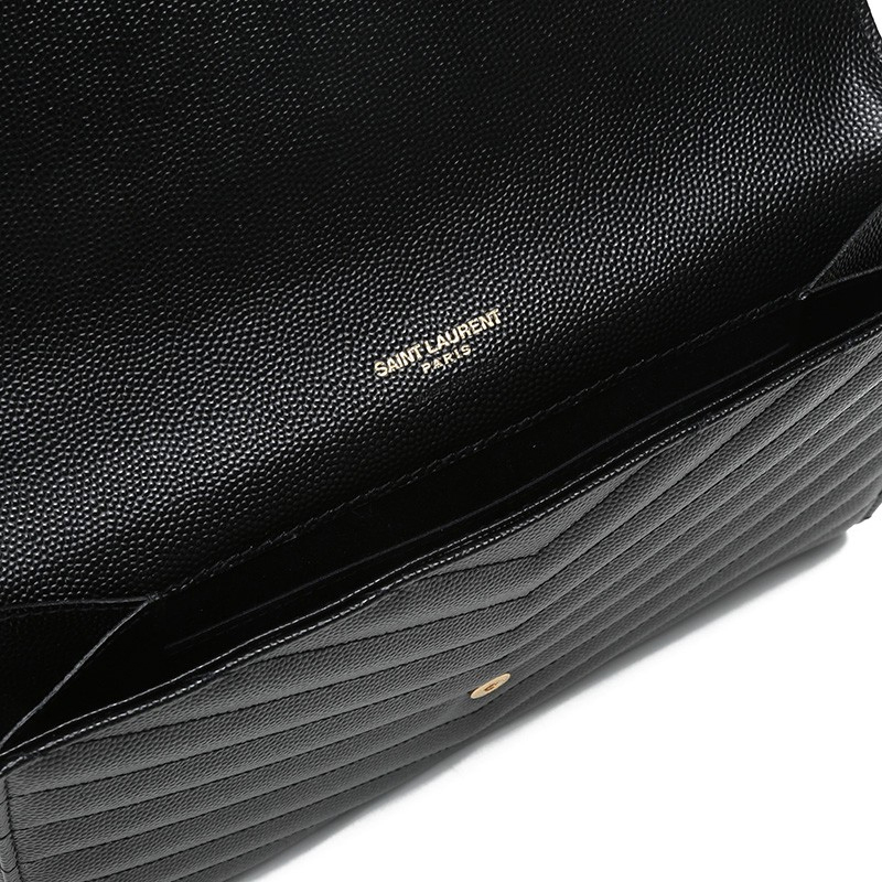 SAINT LAURENT PARIS｜CLUTCHES (617662 BOW01 1000) Saint Laurent Monogram Clutch/ Pouch 617662 BOW01 1000