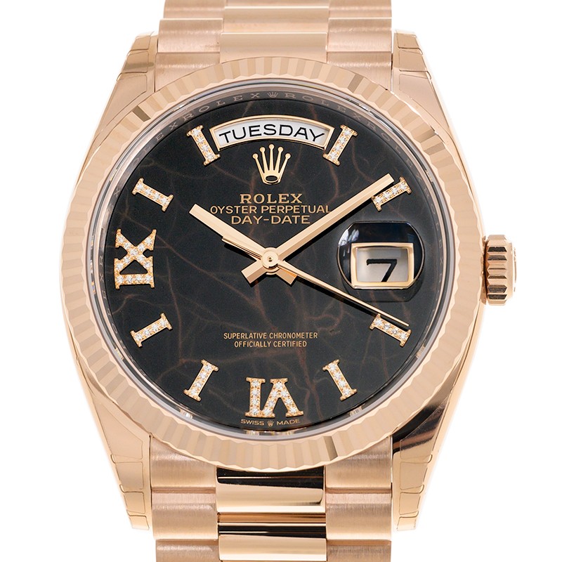 NEW ROLEX DAY-DATE 128235-0041 EISENKIESEL