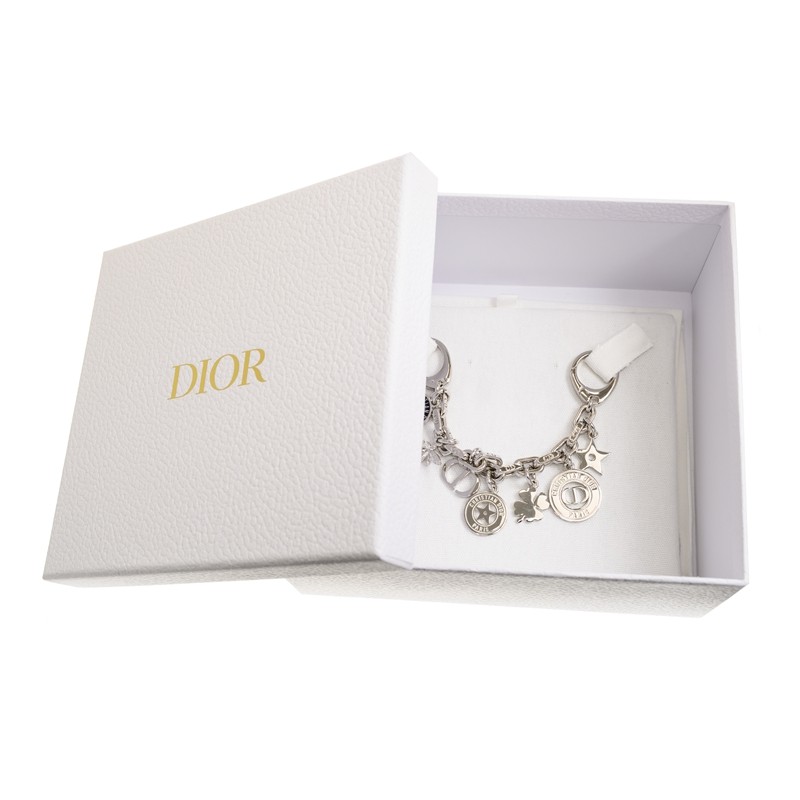 NEW CHRISTIAN DIOR 30 MONTAIGNE BAG CHARM V0981MTGLQ D000 METAL SILVER