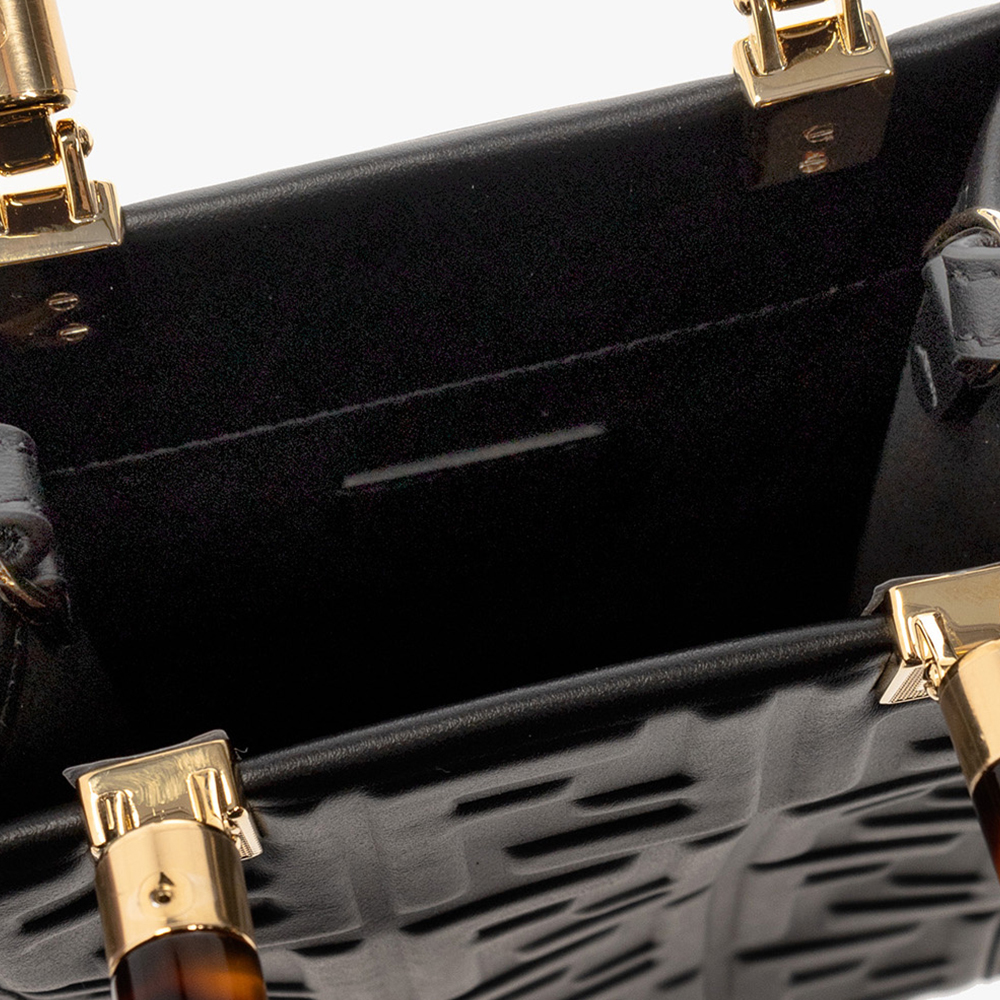 FENDI トートバッグ 8BS051 【ランク：A】 Fendi x Versace Baroque Print Leather Fendace Sunshine Mini