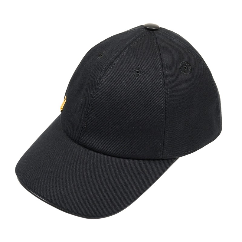 NEW LOUIS VUITTON LV ICONIC CAP M M7050M BLACK COTTON