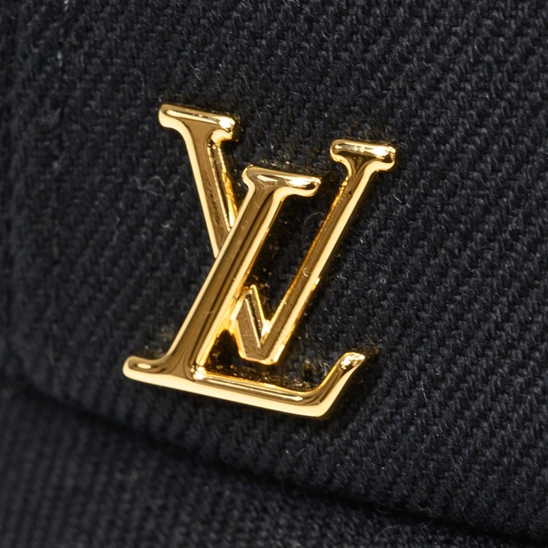 NEW LOUIS VUITTON LV ICONIC CAP M M7050M BLACK COTTON