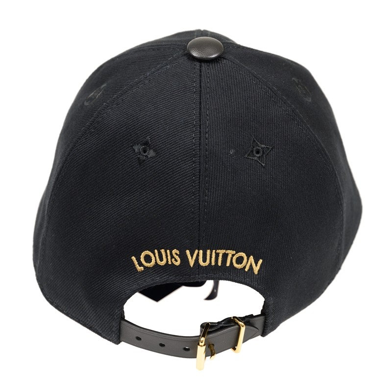 NEW LOUIS VUITTON LV ICONIC CAP M M7050M BLACK COTTON