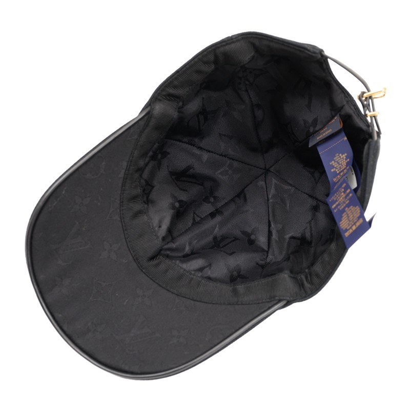 NEW LOUIS VUITTON LV ICONIC CAP M M7050M BLACK COTTON