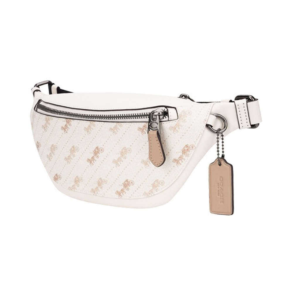 coach convertible belt bag with horse and carriage print