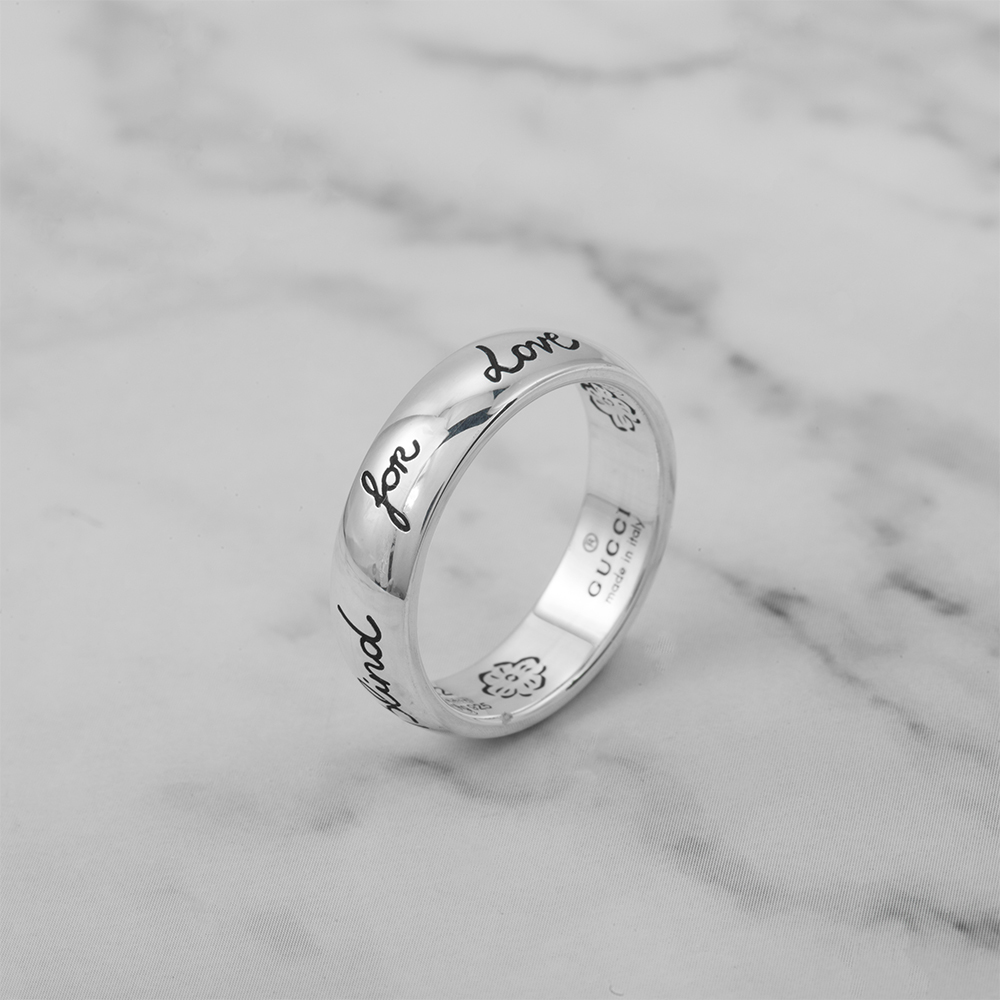 NEW GUCCI RING YBC455247001 SILVER SILVER Celebrity standing