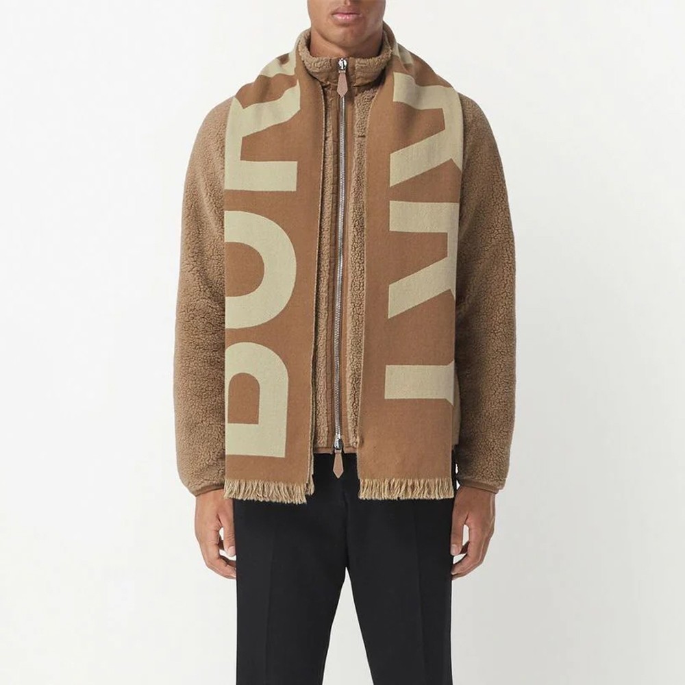 全新BURBERRY 博柏利围巾8057148 羊毛卡其色