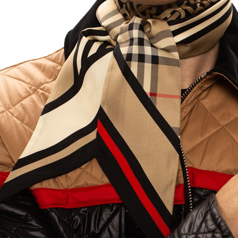 スカーフ Burberry FW25 THIN SILK SCARF (8037017 A7026) BF383527-BBC2-4B09-AEBA-