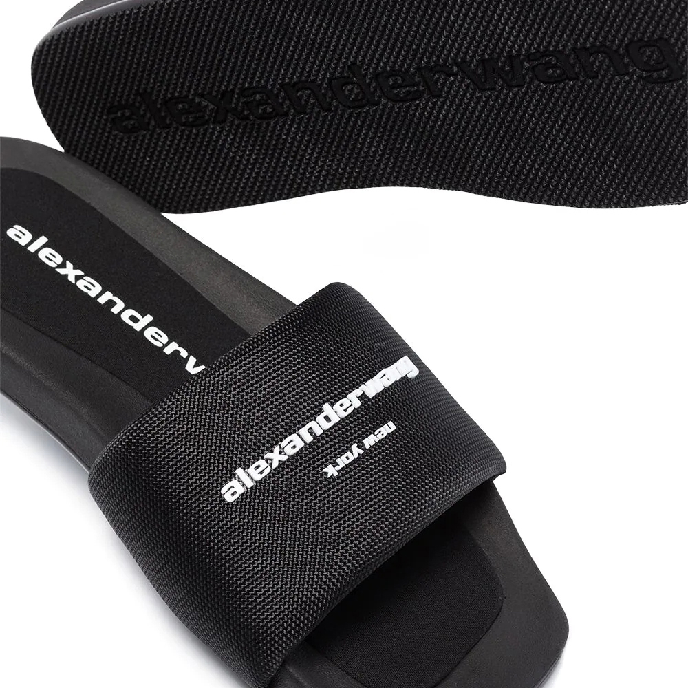 NEW ALEXANDER WANG SLIPPERS 30221S059 001 POLYESTER FIBER