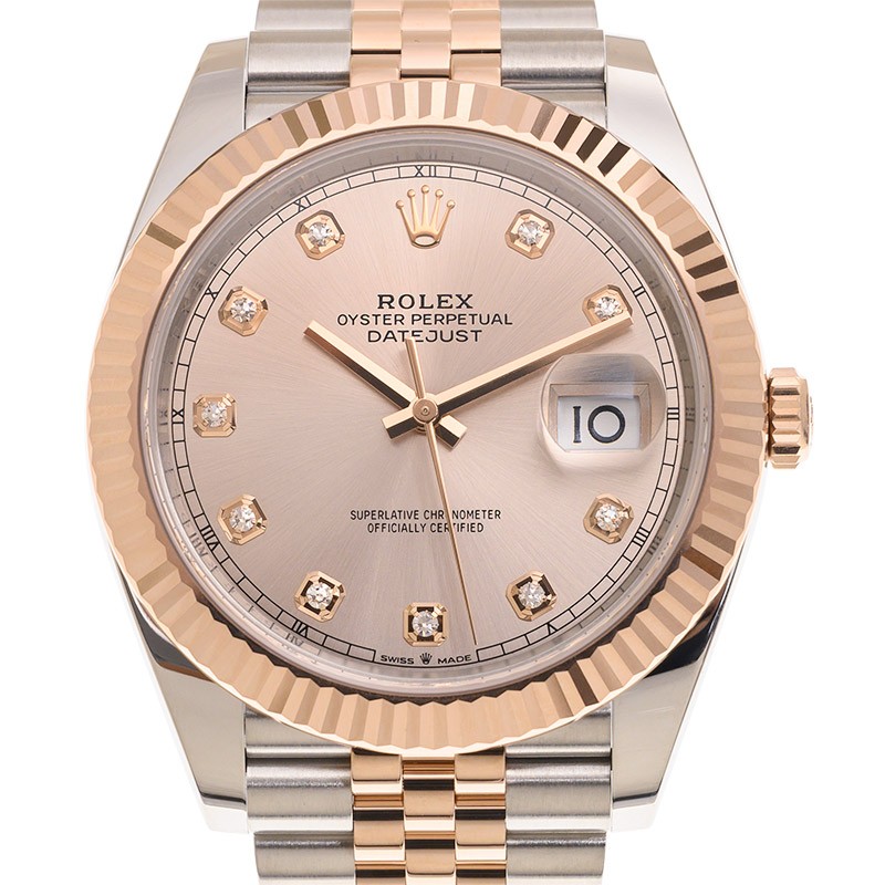 NEW ROLEX DATEJUST 126331-0008 SET WITH DIAMONDS, G SUNDUST