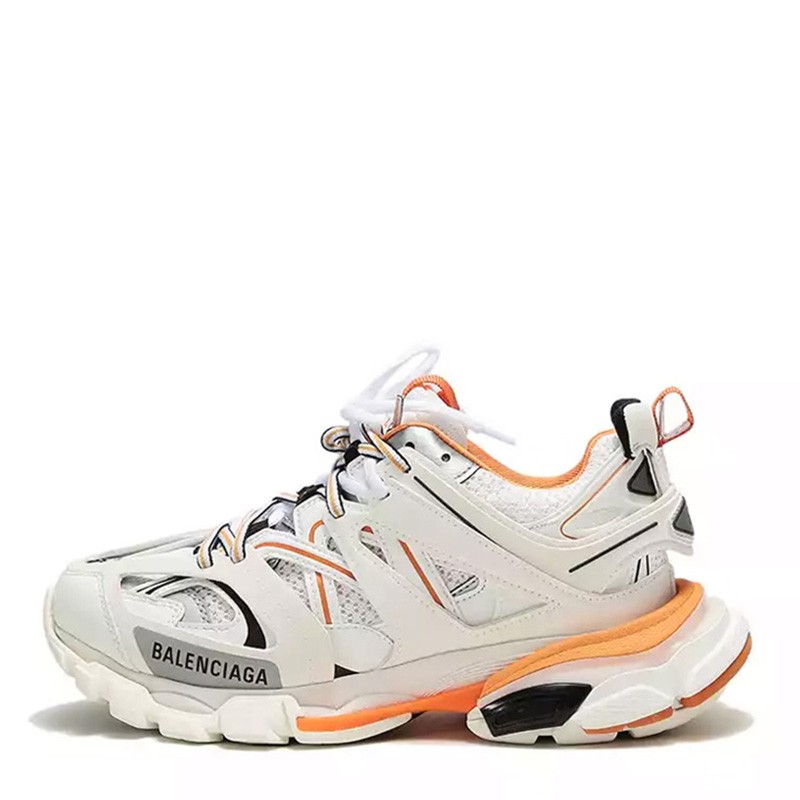 全新BALENCIAGA 巴黎世家鞋542436 W1GB1 9059 織物白色/橙色36碼
