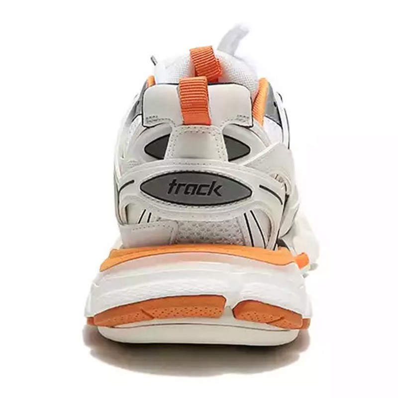 スニーカー BALENCIAGA Women Sneakers 542436 W1GB1 9059 white NEW BALENCIAGA SHOES 542436 W1GB1 9059 FABRIC WHITE / ORANGE