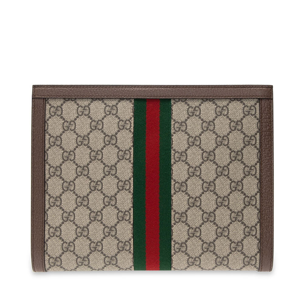 GUCCI｜POUCHES (625549 96IWG 8745) GUCCI Ophidia GG Supreme Canvas Zip Pouch Beige 625549