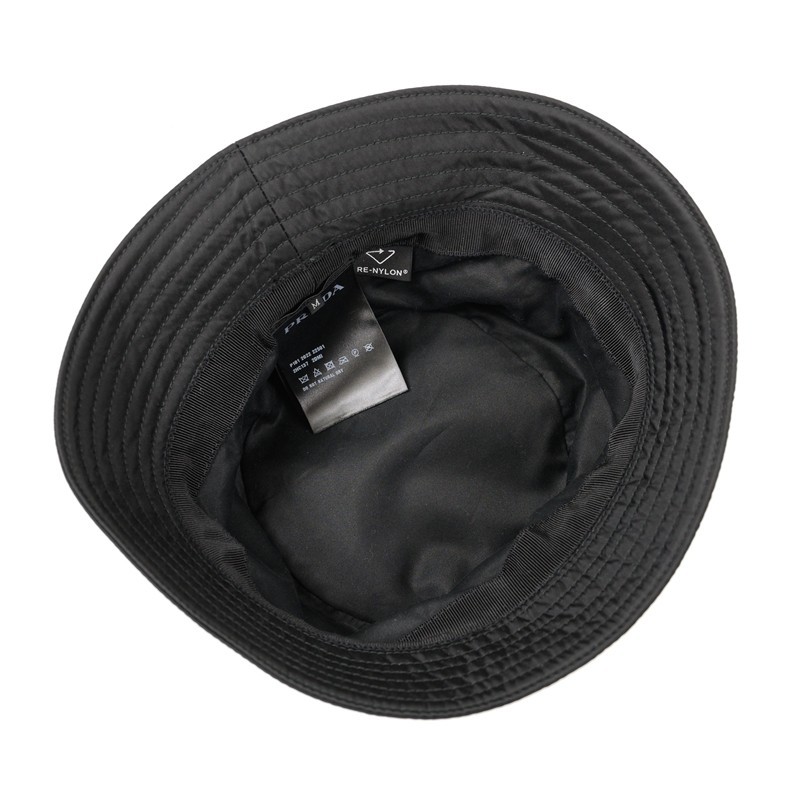 NEW PRADA HAT 2HC137 2DMI F0002 L BLACK CANVAS L