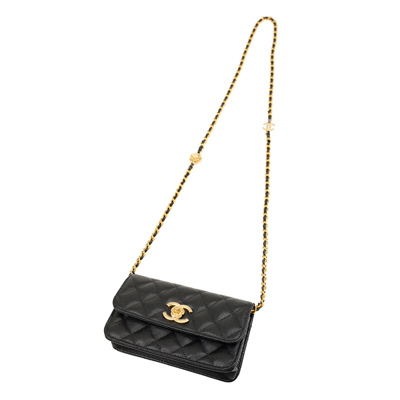 【新品】CHANEL 手袋 全新CHANEL 香奈兒手袋AP3579 金扣單肩包/斜挎包