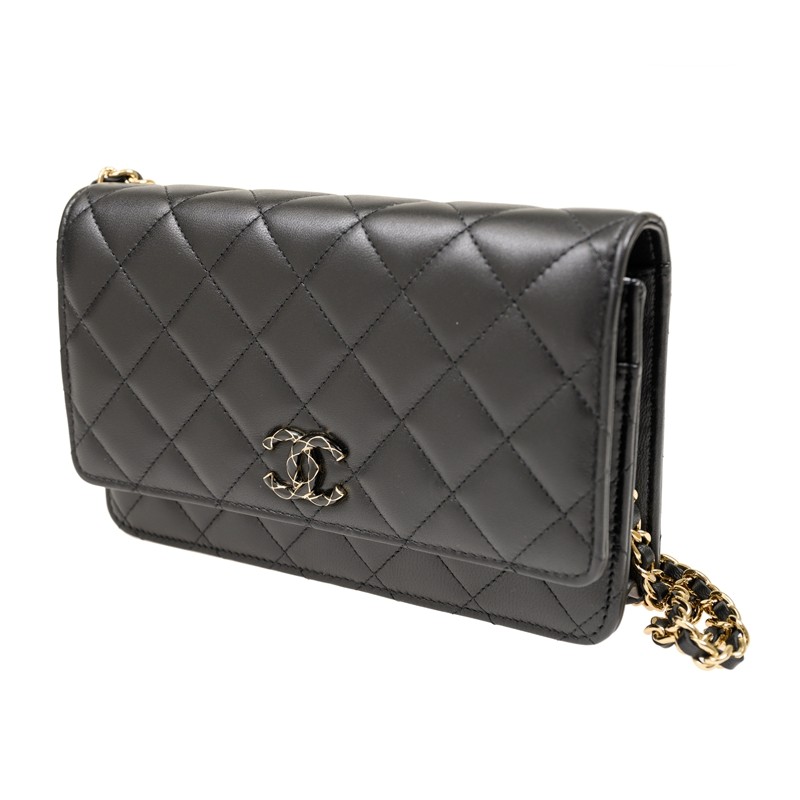 全新CHANEL 香奈兒手袋AP3622 黑金扣單肩包/斜挎包