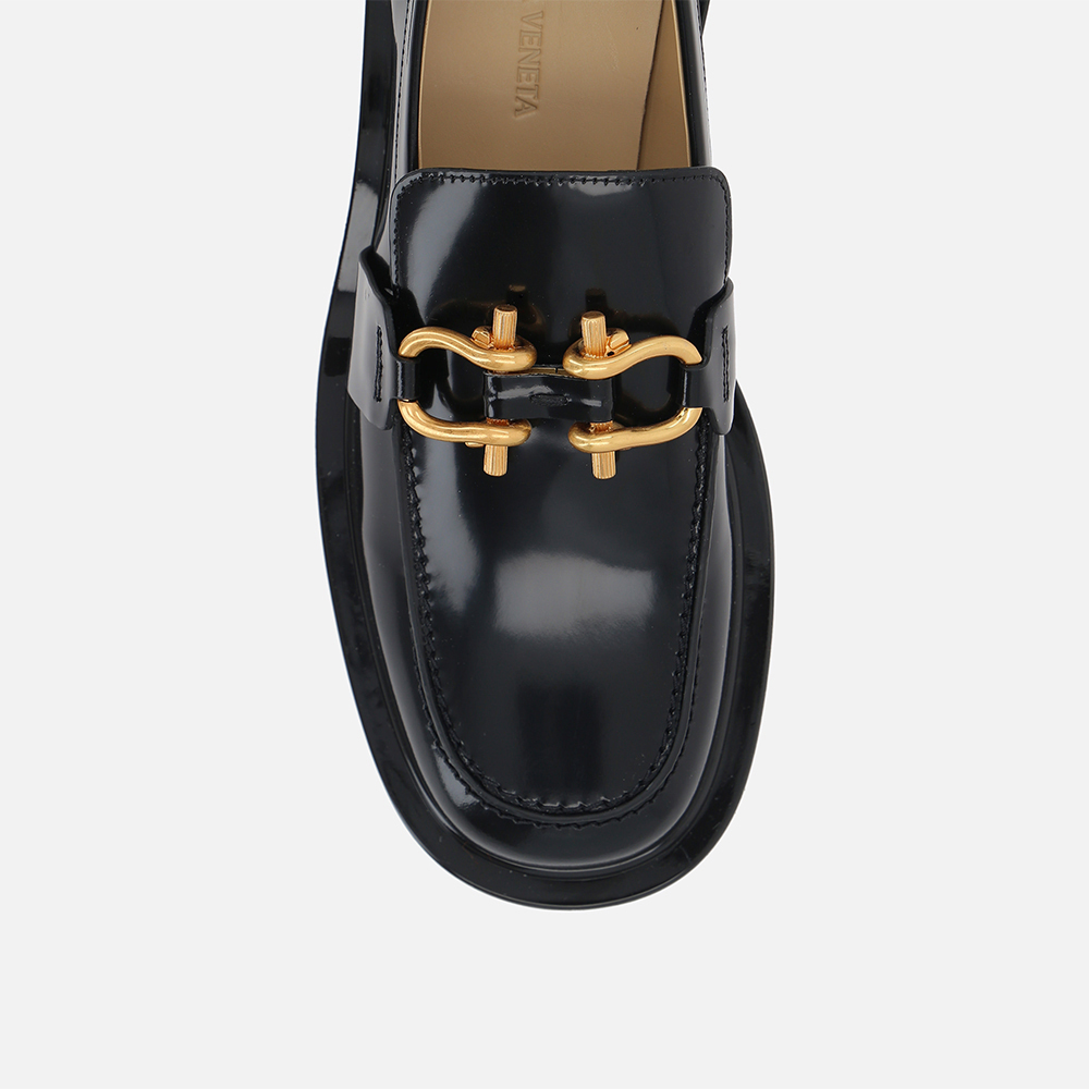 NEW BOTTEGA VENETA SHOES 729880 V28R0 1000 LEATHER BLACK 37YRAD 