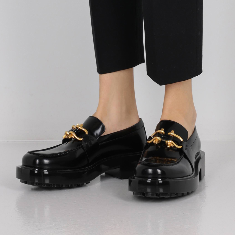 NEW BOTTEGA VENETA SHOES 729880 V28R0 1000 LEATHER BLACK 37YRAD 