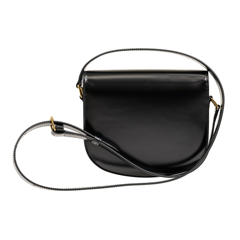 CELINE セリーヌ ミニ BESACE CLEA ハンドバッグ MINI BESACE CLEA IN SHINY CALFSKIN - BLACK | CELINE