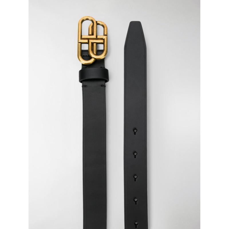 NEW BALENCIAGA BELTS 581690 1CH04 1000 LEATHER 95CM
