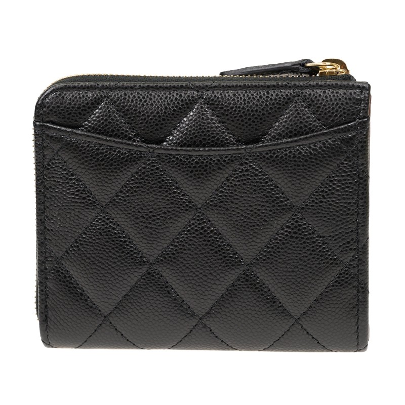NEW CHANEL WALLETS AP3999 GP SHORT ZIPPER WALLET