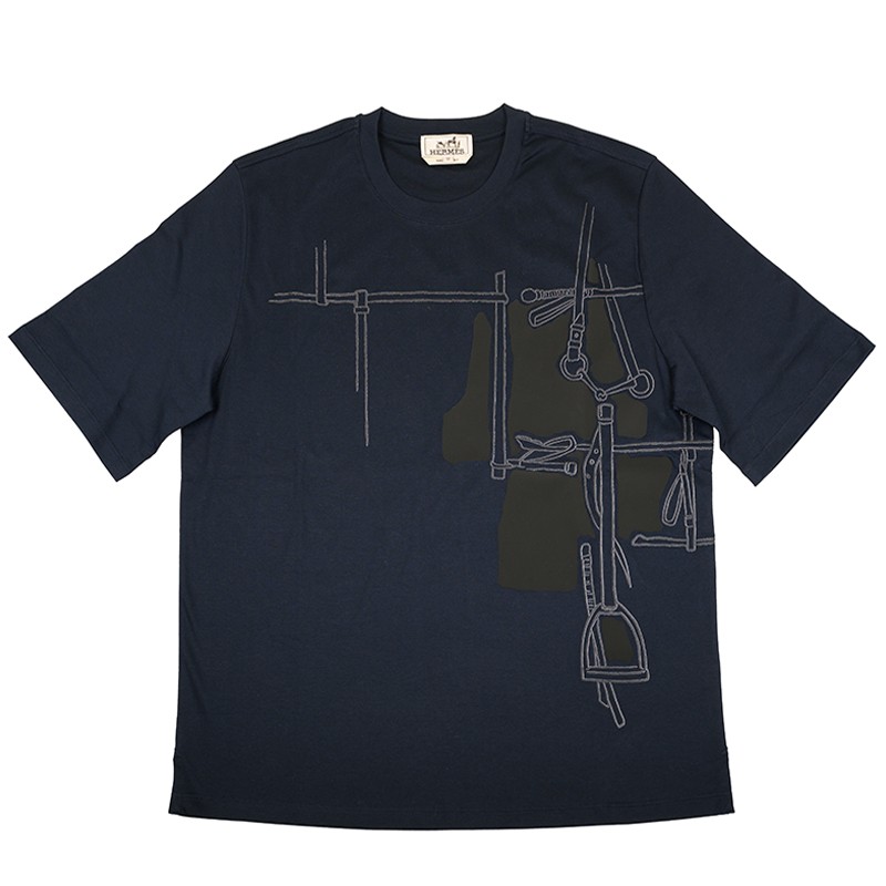 【プリントがポイント】HERMES Harnais en Gouache 3D Tシャツ org.jpg