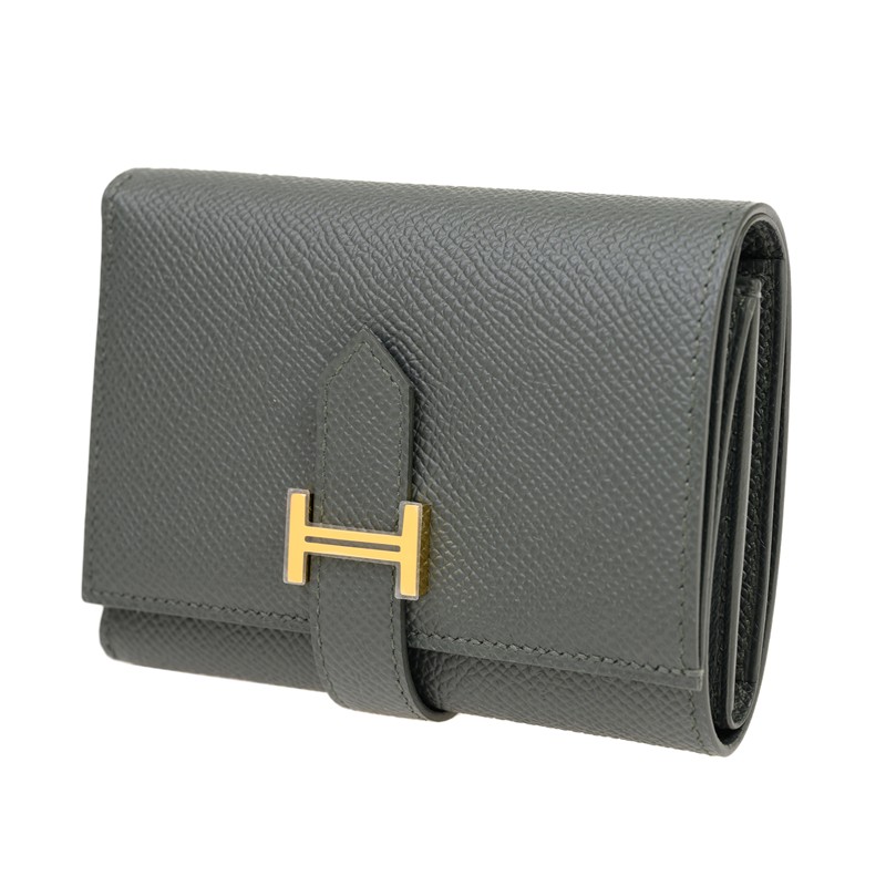 【Hermes】新色 vert mangrove/gold☆大人気 Bearn Combine 財布 NEW HERMES WALLETS BEARN COMBINE WALLET Q0 VERT MANGROVE